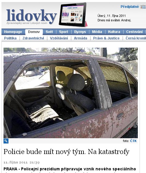 Policejn� t�m na katastrofy